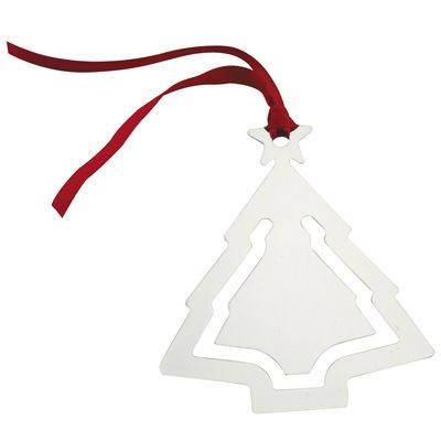 Picture of CHRISTMAS TREE METAL TREE DECORATION in Silver.