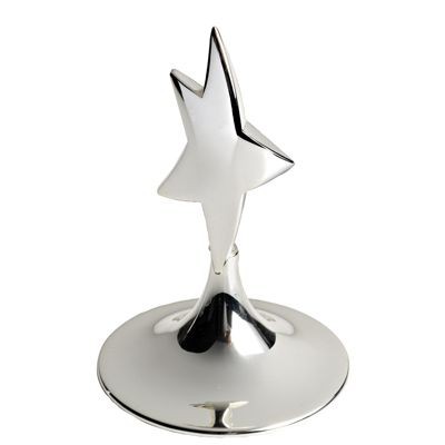 Picture of STAR METAL PLACE CARD HOLDER in Silver.