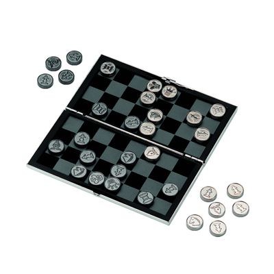 Picture of DRAUGHTS & CHESS GAME in Silver