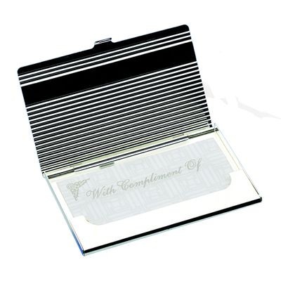 Picture of LINEA POCKET BUSINESS CARD HOLDER in Silver.