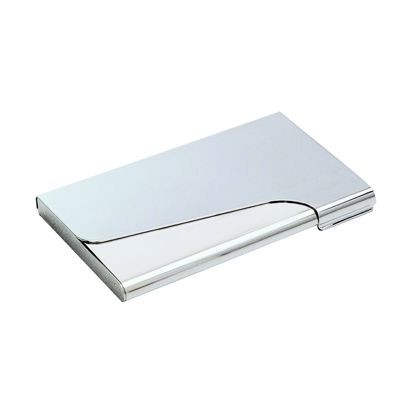 Picture of CAPRI SMOOTH DESIGN METAL POCKET BUSINESS CARD HOLDER in Silver