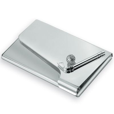 Picture of GOLF POCKET BUSINESS CARD HOLDER in Silver