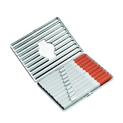 Picture of METAL POCKET CIGARETTE CASE in Silver.