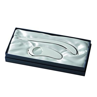 Picture of LETTER OPENER & MAGNIFIER GLASS GIFT SET in Silver.