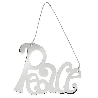 Picture of PEACE PENDANT DECORATION in Silver Metal