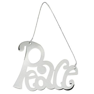 Picture of PEACE PENDANT DECORATION in Silver Metal.