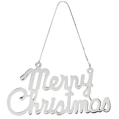 Picture of MERRY SANTA PENDANT DECORATION in Silver Metal