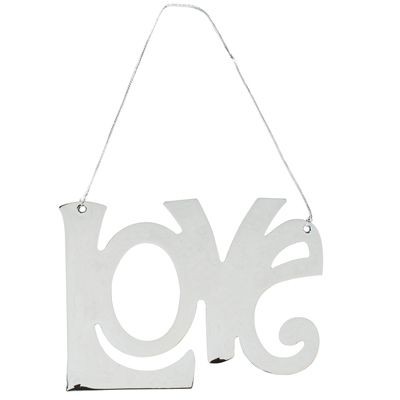 Picture of LOVE PENDANT DECORATION in Silver Metal