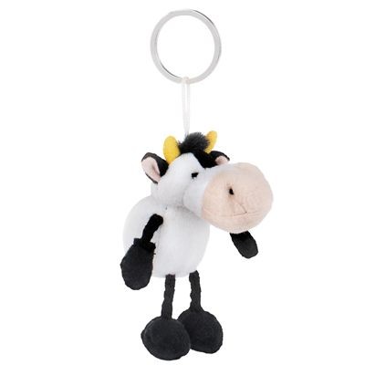 Picture of COW SOFT TOY PLUSH KEYRING.