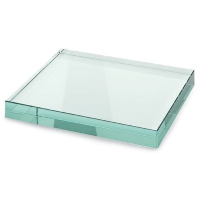 Picture of RECTANGULAR GREEN GLASS PAPERWEIGHT.