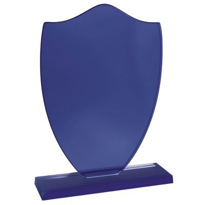 Picture of BLUE GLASS TROPHY AWARD.