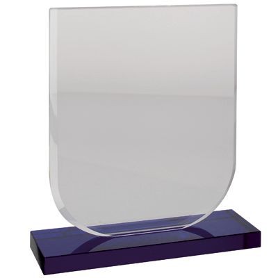 Picture of GLASS TROPHY AWARD with Blue Base.