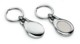 Picture of SILVER CHROME & MATT SILVER OVAL METAL KEYRING