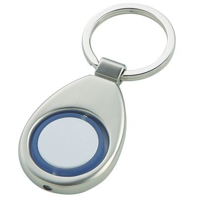 Picture of ANTHONY METAL KEYRING in Silver & Blue.