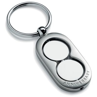 Picture of ANNIVERSARY METAL KEYRING in Silver