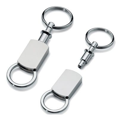 Picture of SECURITY METAL KEYRING in Silver.