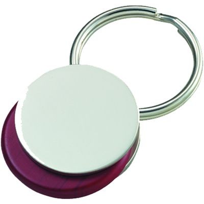 Picture of ROUND SATIN METAL & RESIN KEYRING