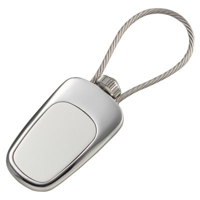 Picture of SATIN SILVER METAL CABLE KEYRING