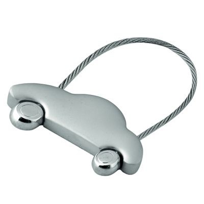 Picture of SATIN SILVER METAL CAR SHAPE KEYRING.