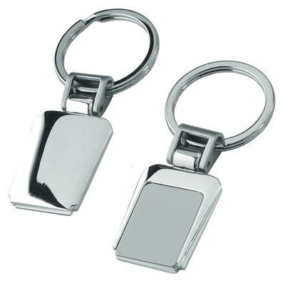 Picture of METAL KEYRING in Satin & Shiny Silver