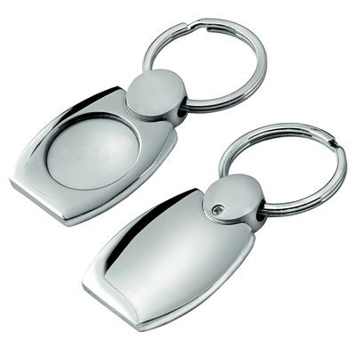 Picture of METAL KEYRING in Satin & Shiny Silver