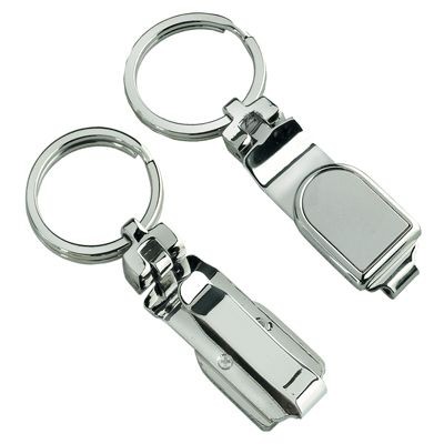 Picture of BELT CLIP METAL KEYRING in Shiny & Matt Silver.