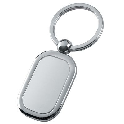 Picture of METAL KEYRING in Shiny & Satin Silver.