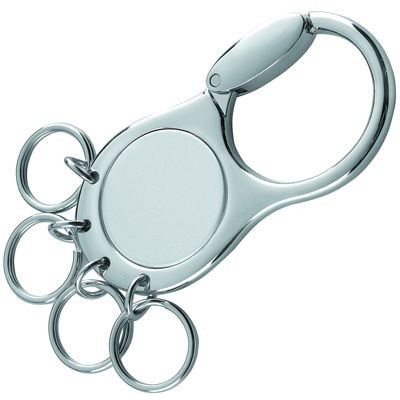 Picture of METAL KEYRING in Shiny & Satin Silver with 4 Rings.
