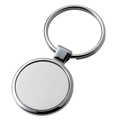 Picture of ROUND MATT SILVER METAL KEYRING