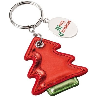 Picture of CHRISTMAS TREE KEYRING in Green & Red