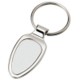 Picture of SILVER METAL KEYRING with Aluminium Silver Metal Plate Insert