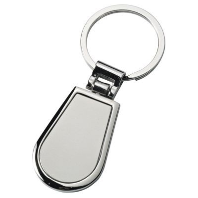 Picture of BIG U SILVER METAL KEYRING.