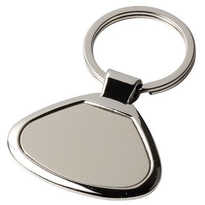 Picture of METAL KEYRING in Silver with Matt Plate