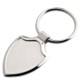 Picture of SHIELD SHAPE METAL KEYRING in Silver with Detachable Plate
