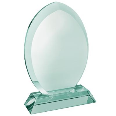 Picture of GREEN GLASS TEAR DROP TROPHY AWARD