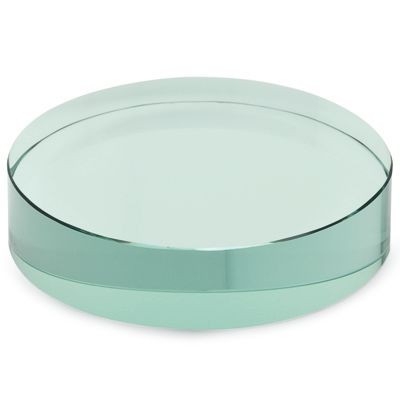 Picture of ROUND GREEN GLASS PAPERWEIGHT.