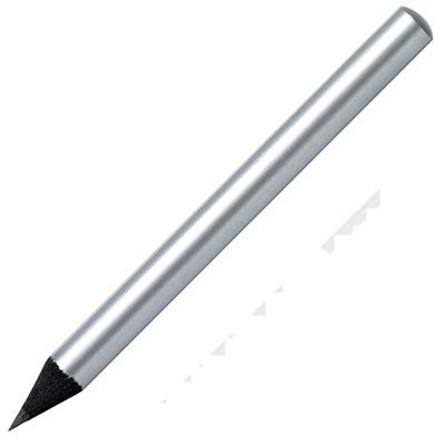 Picture of BLACK WOOD PENCIL in Silver