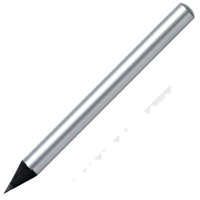 BLACK WOOD PENCIL in Silver.