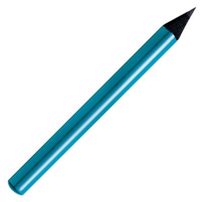 BLACK WOOD PENCIL in Metallic Turquoise with Black Eraser.