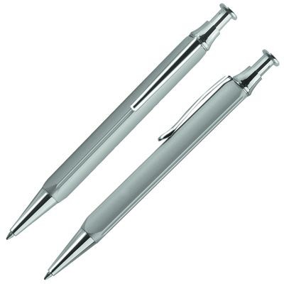 Picture of TRIANGULAR METAL BALL PEN in Silver