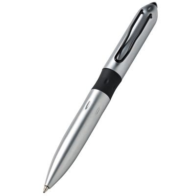 Picture of MATT SILVER METAL BALL PEN with Black Centre Ring