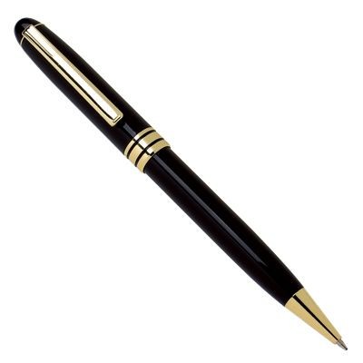 Picture of METAL BALL PEN in Black & Gold Gilt.