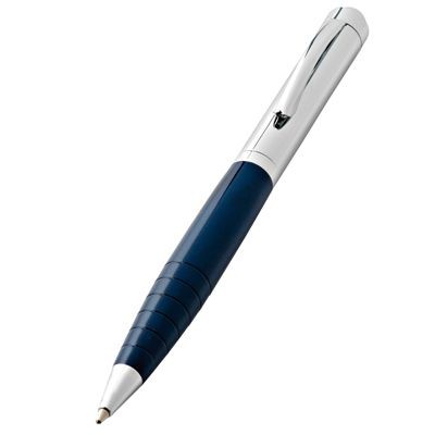 Picture of METAL BALL PEN in Silver Chrome & Blue Marble