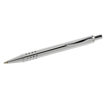 Picture of SILVER CHROME METAL BALL PEN with Hole Design Grip Section