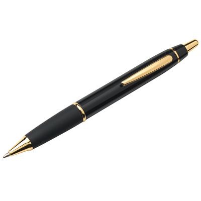 Picture of METAL BALL PEN in Black & Gold.