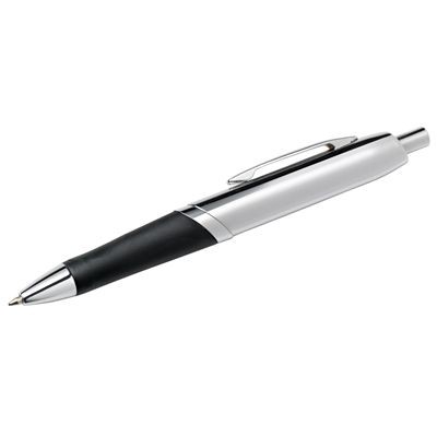 Picture of SILVER CHROME METAL BALL PEN with Black Grip