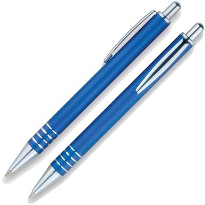 Picture of AXON ALUMINIUM SILVER METAL BALL PEN in Blue