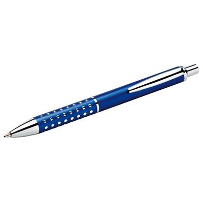 Picture of ALUMINIUM SILVER METAL BALL PEN in Blue.