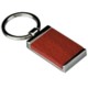 Picture of RECTANGULAR WOOD & SILVER CHROME METAL KEYRING