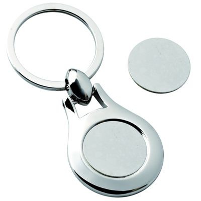 Picture of GROOVE ROUND SILVER METAL KEYRING